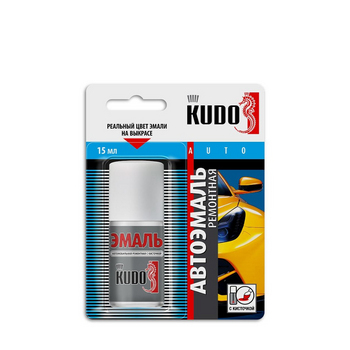 Автоэмаль с кисточкой KUDO  цвет "БЕЛЫЙ 201" (15 мл.)