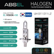 Лампа галогенная ABSEL H1 P14.5s 12V 55W EL VISION +50