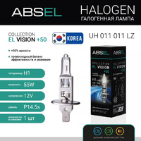 Лампа галогенная ABSEL H1 P14.5s 12V 55W EL VISION +50